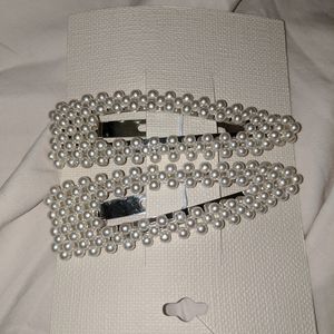 Large Pearl Hair Clips Accessory